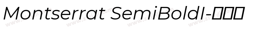 Montserrat SemiBoldI字体转换
